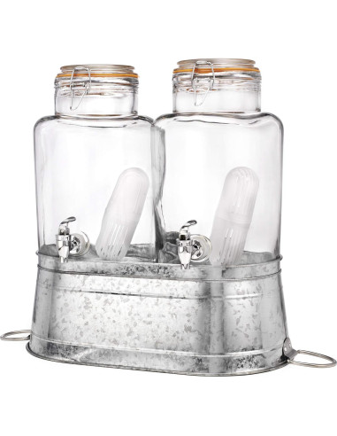 Dispensadores de Bebidas de Vidrio Home to Table 1.5 Galones Doble