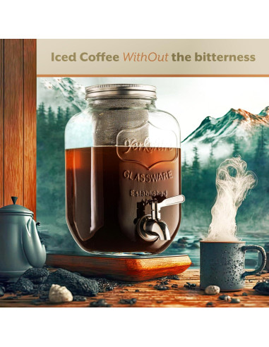 Cafetera Cold Brew Le'raze 1 Galón con Filtro Acero Inoxidable
