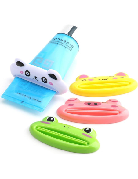 Exprimidor de Pasta de Dientes Pasow - Pack 4 Diseños Animales