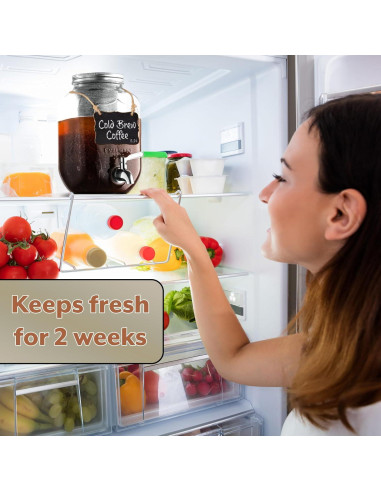 Cafetera Cold Brew Le'raze 1 Galón con Filtro Acero Inoxidable