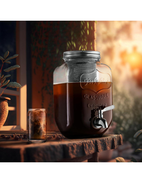 Cafetera Cold Brew Le'raze 1 Galón con Filtro Acero Inoxidable