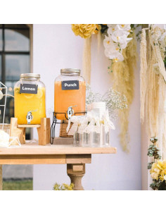 Dispensador de Bebidas de Vidrio Gasgimos 7.57L con 2 Grifos 2