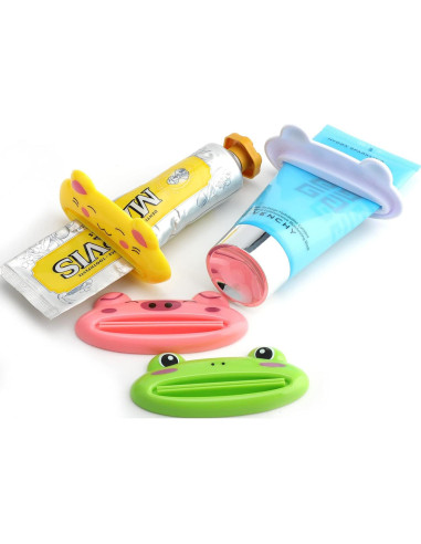 Exprimidor de Pasta de Dientes Pasow - Pack 4 Diseños Animales