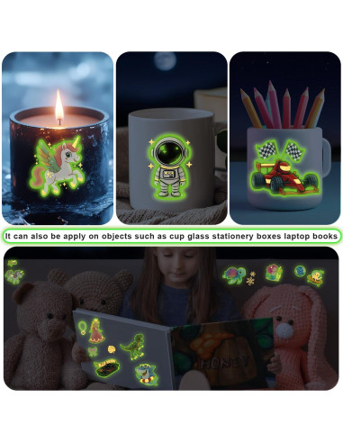 180 Tatuajes Temporales Brillantes Gabizafia para Niños