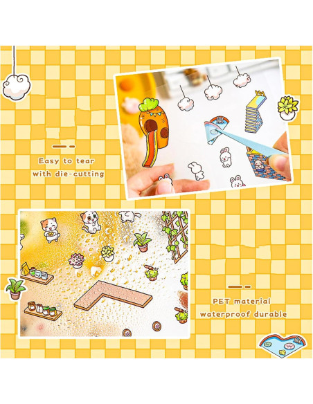 Stickers 3D para Crear Escenas Mini Casa LAIFOOSHEN - 8 Sets