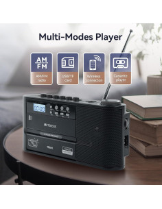 Reproductor de Cinta Retekess TR641 - Radio AM/FM, USB/TF, Inalámbrico 2