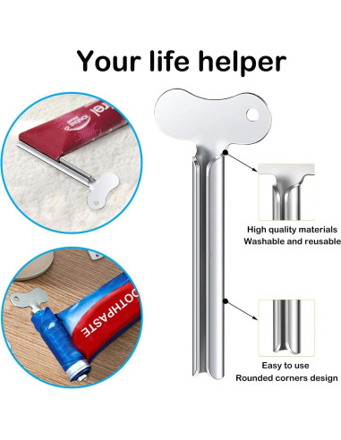 Exprimidor de Tubo de Metal YIERMA 6 Piezas para Cocina y Baño