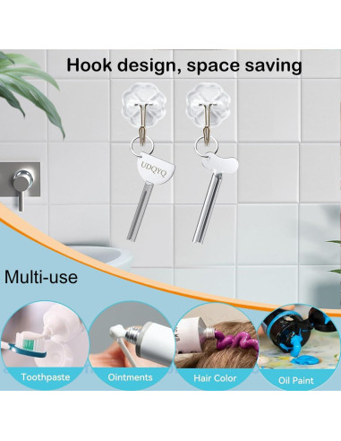 Exprimidor de Tubo de Metal YIERMA 6 Piezas para Cocina y Baño