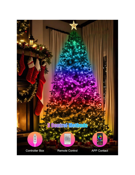 Luces de Cadena Inteligentes RGB 5M Electight con Control APP