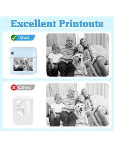 Mini Impresora Térmica Inalámbrica Relaxweex Azul con 12 Rollos 2