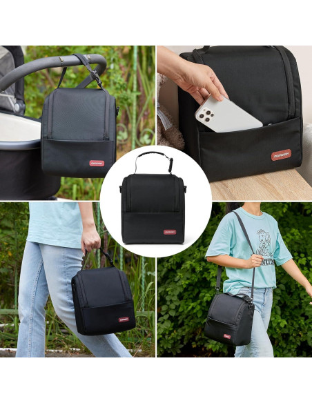 Bolsa de Enfriamiento de Leche Materna Momcozy Negra 6 Biberones