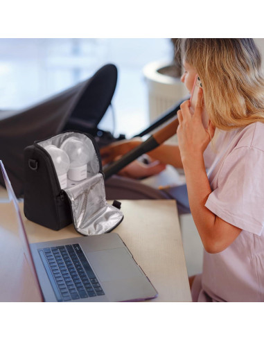 Bolsa de Enfriamiento de Leche Materna Momcozy Negra 6 Biberones