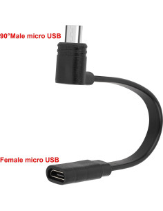 Cable Extensión Micro USB en L Uogw 2 Pack para Wyze Cam 2