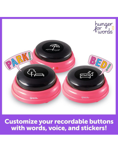 Botones de Habla para Mascotas Hambre Por Palabras - Set de 3