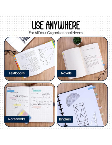 Pestañas Adhesivas Transparentes Essex Wares - 300 Piezas - 5 Colores Boho