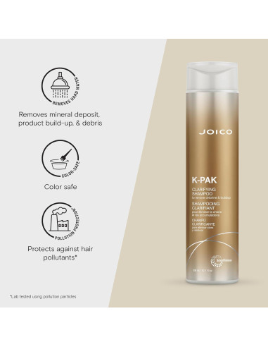 Champú Clarificante Diario Joico K-PAK 298.5 ml - Repara Cabello Dañado