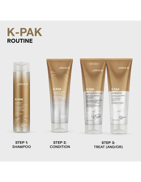 Champú Clarificante Diario Joico K-PAK 298.5 ml - Repara Cabello Dañado