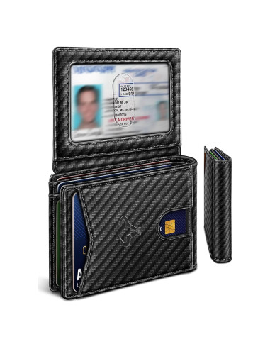 Billetera de Cuero Delgado Bulliant para Hombres con Bloqueo RFID