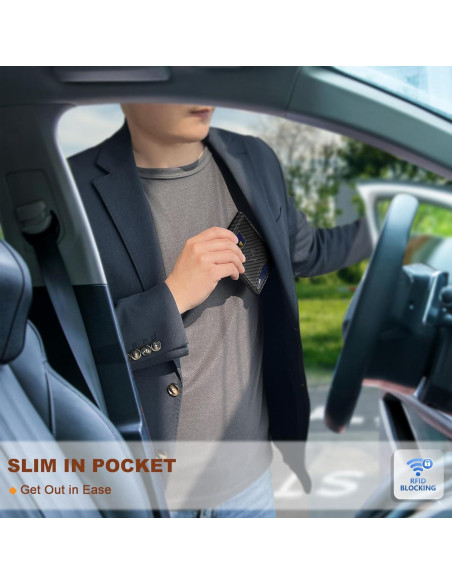 Billetera de Cuero Delgado Bulliant para Hombres con Bloqueo RFID