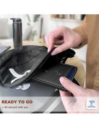 Billetera de Cuero Delgado Bulliant para Hombres con Bloqueo RFID