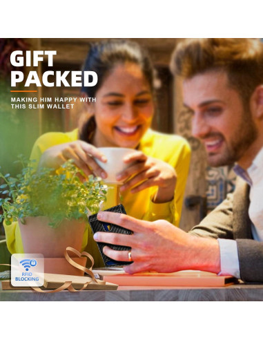 Billetera de Cuero Delgado Bulliant para Hombres con Bloqueo RFID