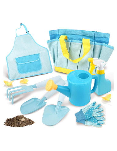 Conjunto de Jardinería para Niños SMILESSKIDDO Azul - 8 Piezas
