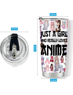 Taza de Acero Inoxidable 591ml Anime LONGXIN - Regalo Original 2