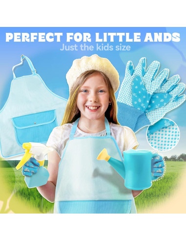 Conjunto de Jardinería para Niños SMILESSKIDDO Azul - 8 Piezas