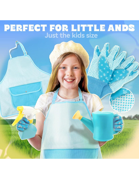 Conjunto de Jardinería para Niños SMILESSKIDDO Azul - 8 Piezas