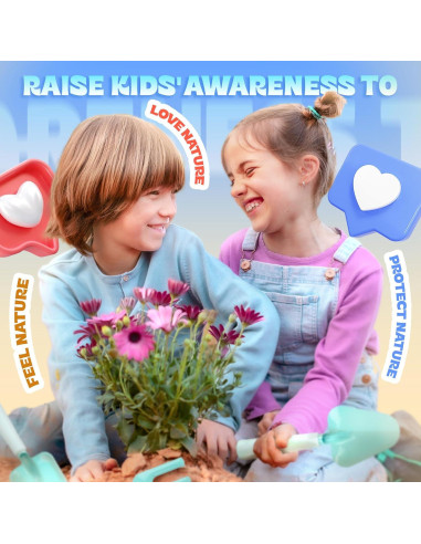 Conjunto de Jardinería para Niños SMILESSKIDDO Azul - 8 Piezas