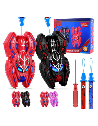 Walkie Talkies Vvinca Spider para Niños 2 Paquete Alcance 304m