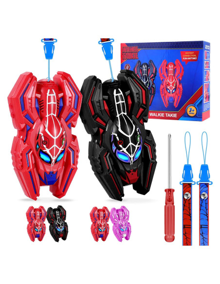 Walkie Talkies Vvinca Spider para Niños 2 Paquete Alcance 304m