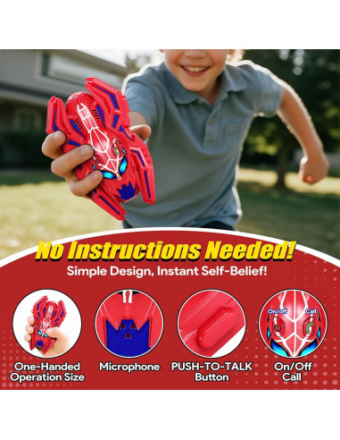 Walkie Talkies Vvinca Spider para Niños 2 Paquete Alcance 304m