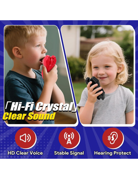 Walkie Talkies Vvinca Spider para Niños 2 Paquete Alcance 304m