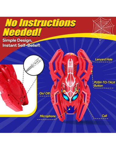 Walkie Talkies Vvinca Spider para Niños 2 Paquete Alcance 304m