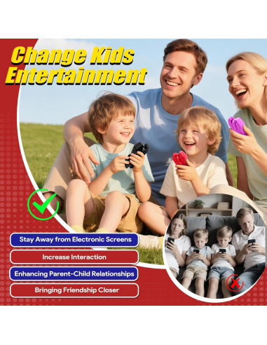 Walkie Talkies Vvinca Spider para Niños 2 Paquete Alcance 304m