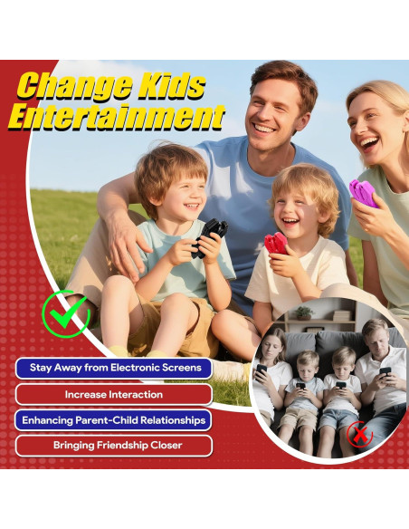 Walkie Talkies Vvinca Spider para Niños 2 Paquete Alcance 304m