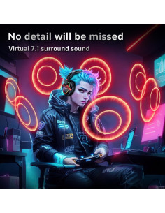 Auriculares Gaming Tatybo XW6 con Sonido 7.1 y Micrófono 2
