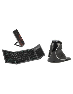 Combo Teclado Plegable Inalámbrico DeLUX y Ratón Ergonómico