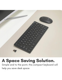 Teclado Inalámbrico Compacto Macally Negro - 78 Teclas 2