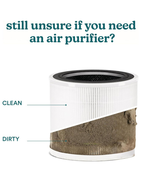 Filtro HEPA 3-en-1 Homedics AP-H400 - H13, Carbón Activado