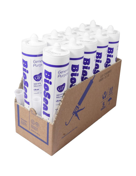 Sellador Silicona BioSeal 100% RTV 284g Sin Olor - Paquete 10 Sellador Silicona BioSeal 100% RTV 284g Sin Olor - Paquete 10