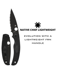 Cuchillo de bolsillo Spyderco Native Chief 10.16 cm FRN negro 2