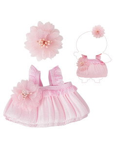 Conjunto de Vestido Rosa para Muñeca 17cm - Estilo Princesa