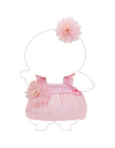 Conjunto de Vestido Rosa para Muñeca 17cm - Estilo Princesa 2