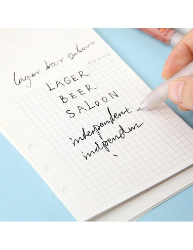 4 Bolígrafos de Gel Retráctiles MOZXIRZ 0.5mm Tinta Negra