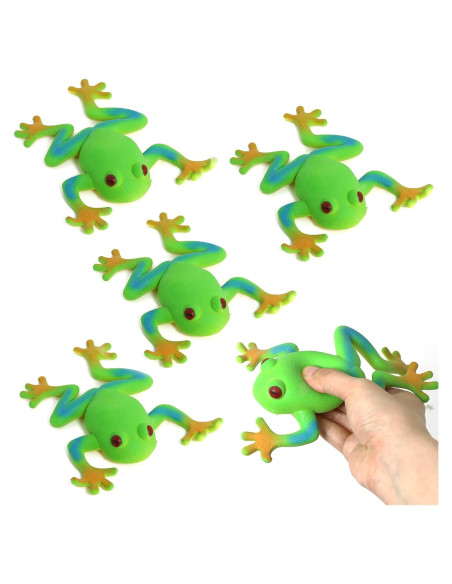 5 Piezas Juguetes de Rana Realista Lohoee 15x15 cm