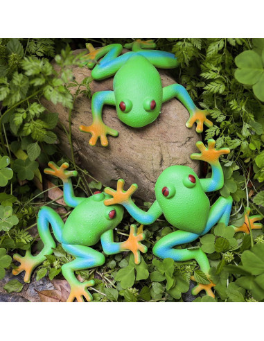 5 Piezas Juguetes de Rana Realista Lohoee 15x15 cm
