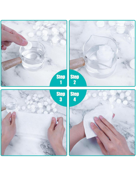 200 Toallitas Comprimidas Desechables Khrgovd 20x22cm Viaje