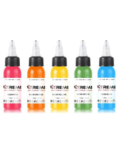 Conjunto de Tintas Neón Xtreme 5 Colores 15 ml Veganas